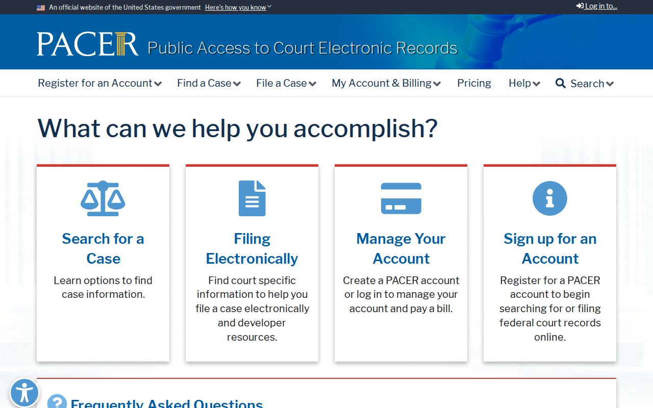 Federal PACER access beyond Whitley County criminal records