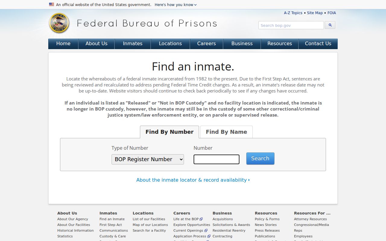 Federal inmate lookup separate from Whitley County criminal history
